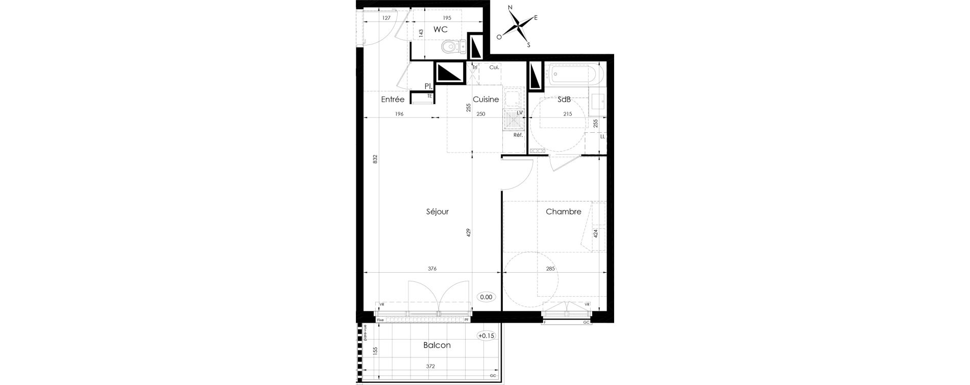 Appartement T2 de 48,15 m2 &agrave; Tournan-En-Brie Centre