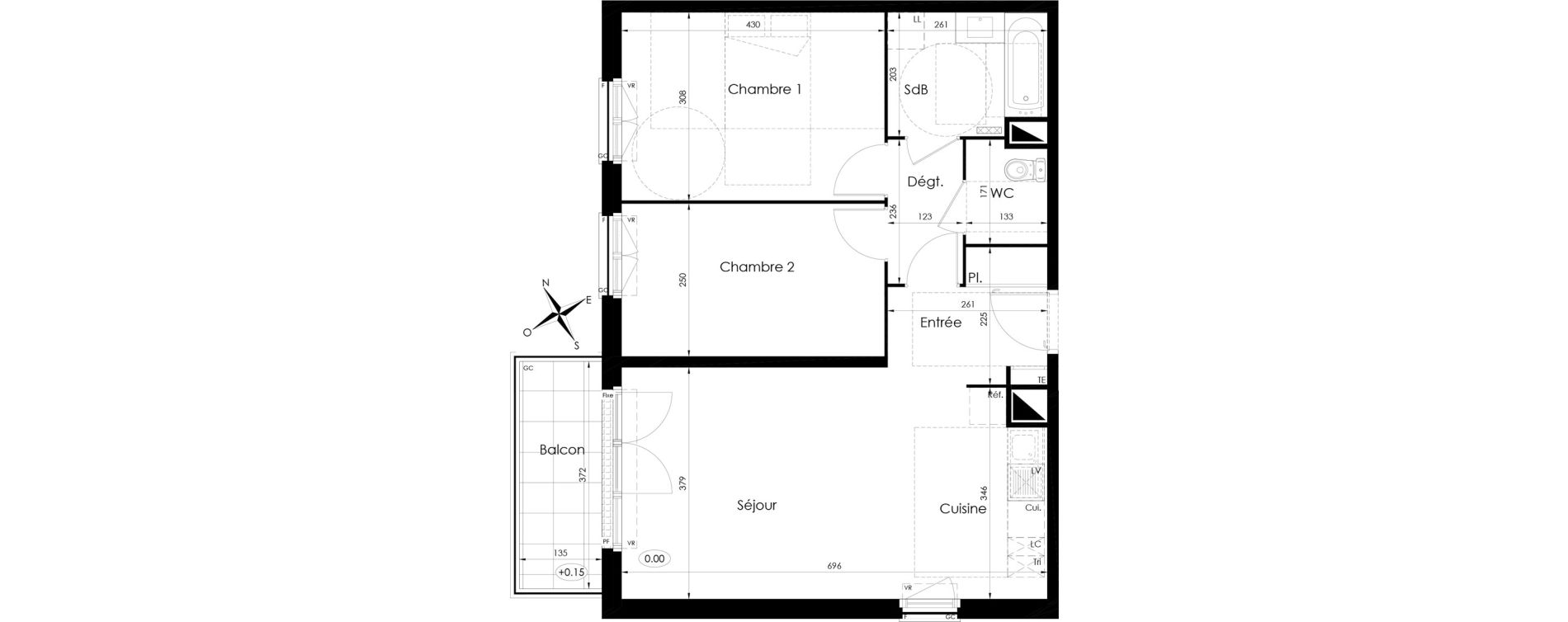 Appartement T3 de 64,15 m2 &agrave; Tournan-En-Brie Centre