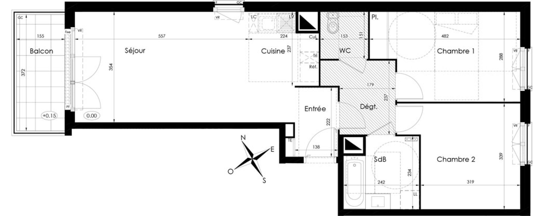 Appartement T3 de 65,80 m2 &agrave; Tournan-En-Brie Centre