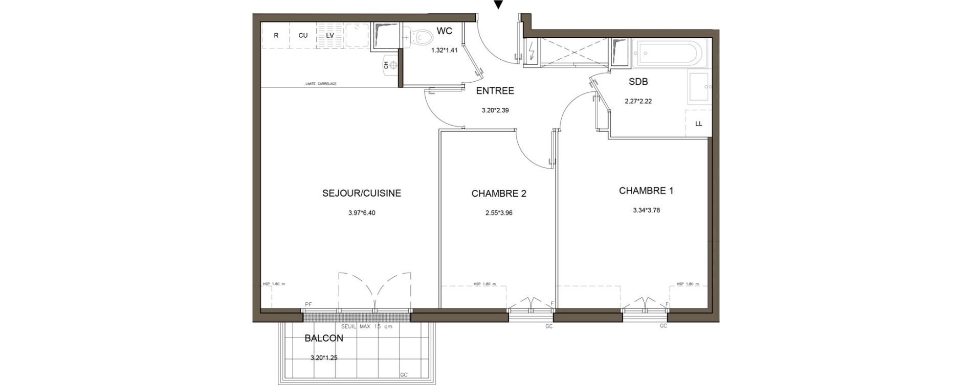 Appartement T3 de 58,38 m2 &agrave; Tournan-En-Brie Centre