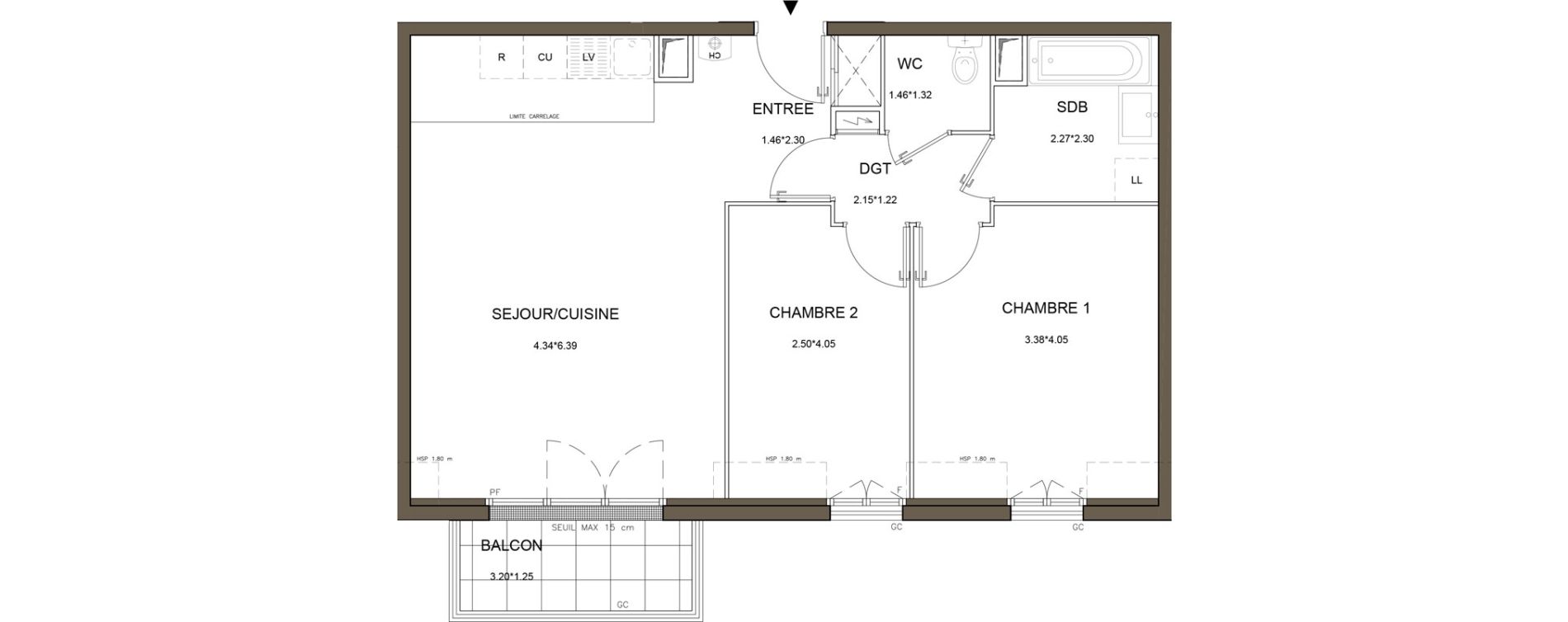 Appartement T3 de 61,92 m2 &agrave; Tournan-En-Brie Centre