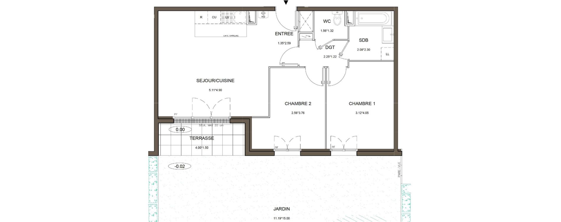 Appartement T3 de 61,32 m2 &agrave; Tournan-En-Brie Centre