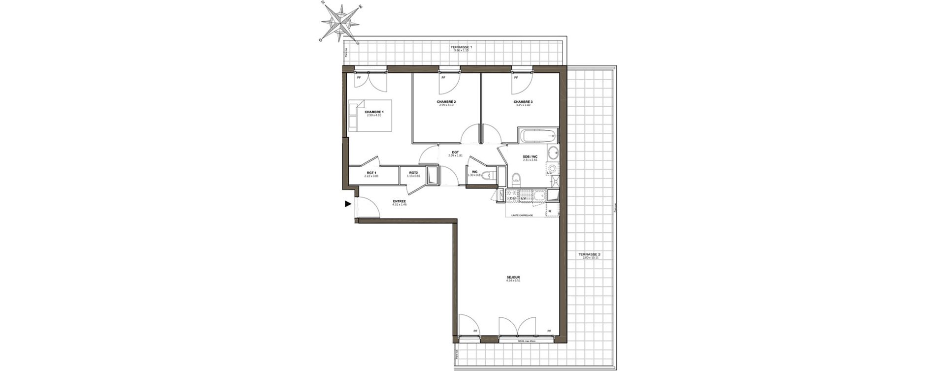 Appartement T4 de 80,19 m2 &agrave; Vaires-Sur-Marne Centre