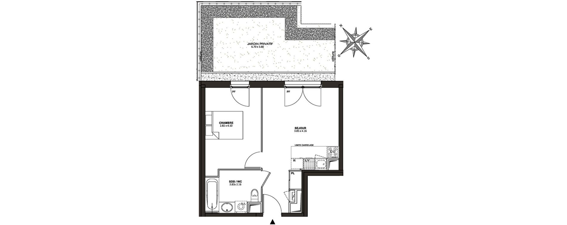 Appartement T2 de 36,31 m2 &agrave; Vaires-Sur-Marne Centre