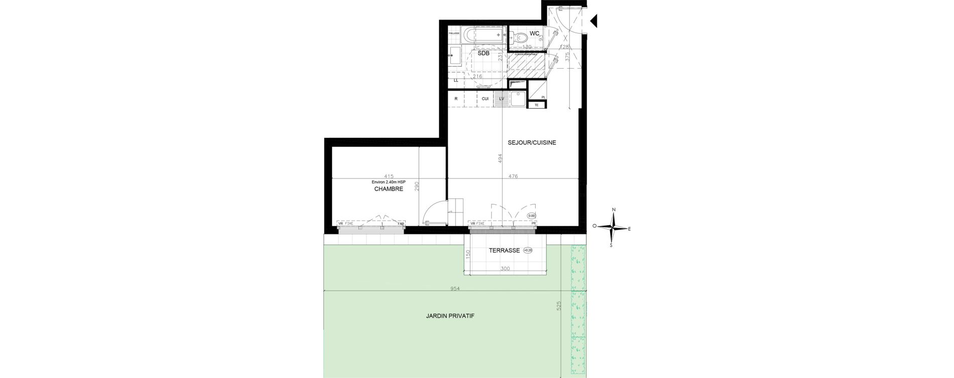 Appartement T2 de 47,08 m2 &agrave; Vaires-Sur-Marne Centre
