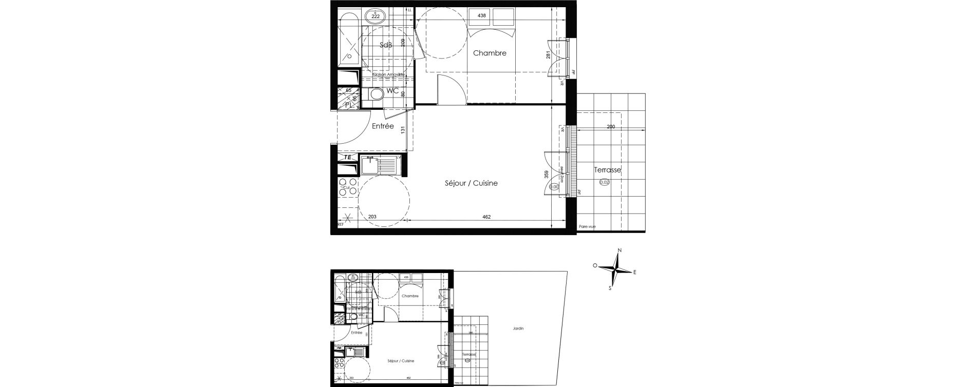 Appartement T2 de 41,35 m2 &agrave; Vaux-Le-P&eacute;nil Centre