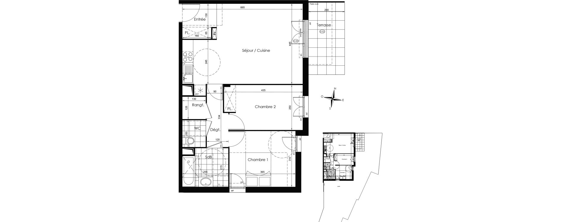 Appartement T3 de 64,00 m2 &agrave; Vaux-Le-P&eacute;nil Centre