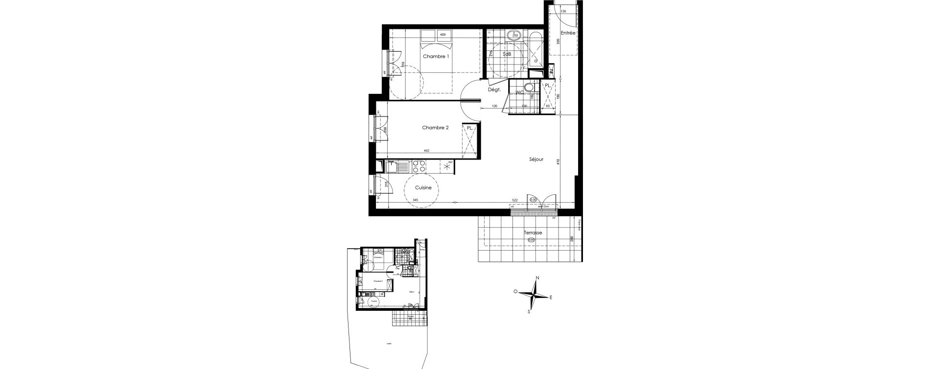Appartement T3 de 65,99 m2 &agrave; Vaux-Le-P&eacute;nil Centre