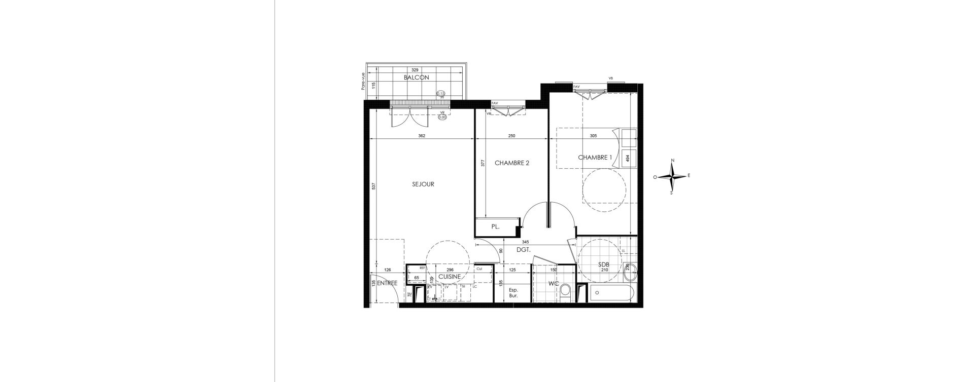 Appartement T3 de 62,68 m2 &agrave; Vaux-Le-P&eacute;nil Centre