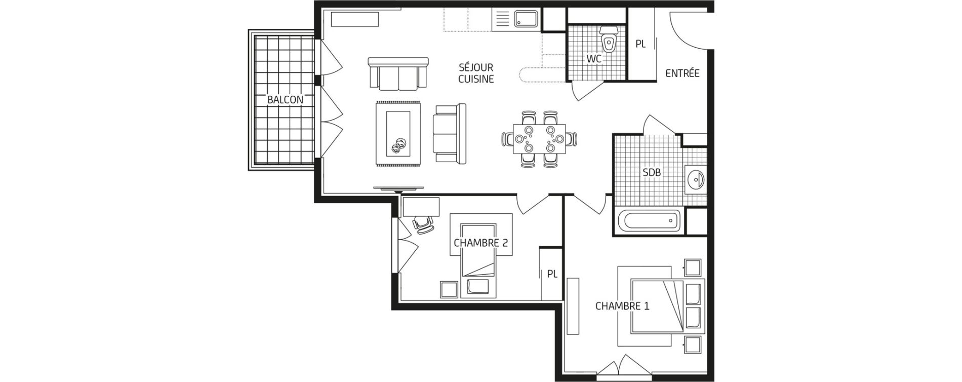 Appartement T3 de 63,81 m2 &agrave; Veneux-Les-Sablons Centre
