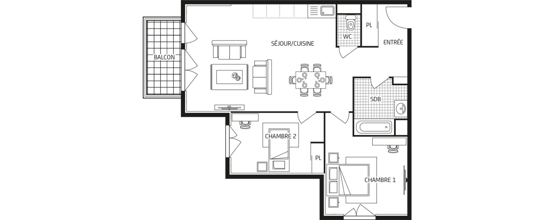 Appartement T3 de 64,01 m2 &agrave; Veneux-Les-Sablons Centre