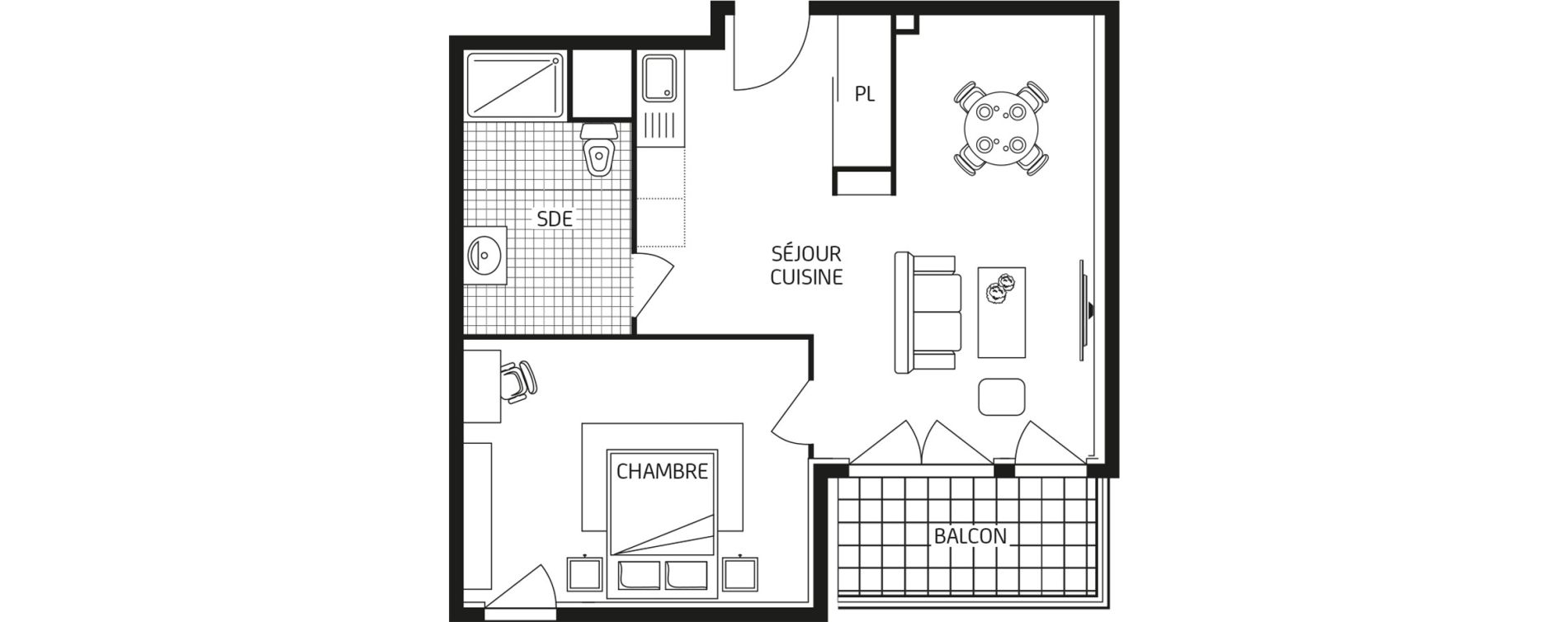 Appartement T2 de 44,43 m2 &agrave; Veneux-Les-Sablons Centre