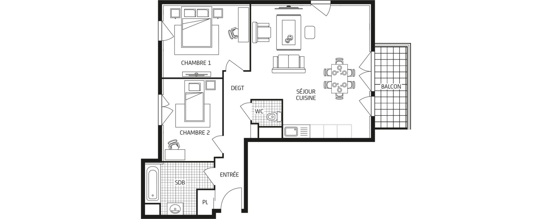 Appartement T3 de 62,67 m2 &agrave; Veneux-Les-Sablons Centre