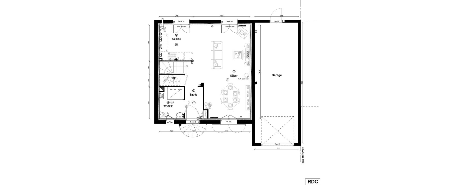 Maison T5 de 106,00 m2 &agrave; Villevaud&eacute; Centre