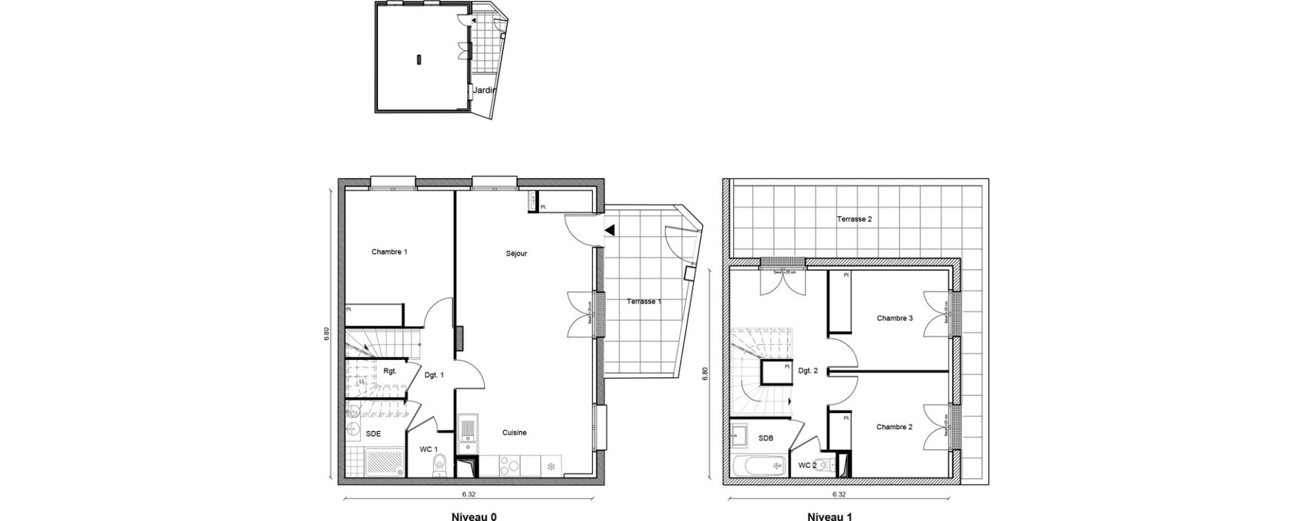 Appartement T4 de 88,46 m2 &agrave; Voisenon Centre