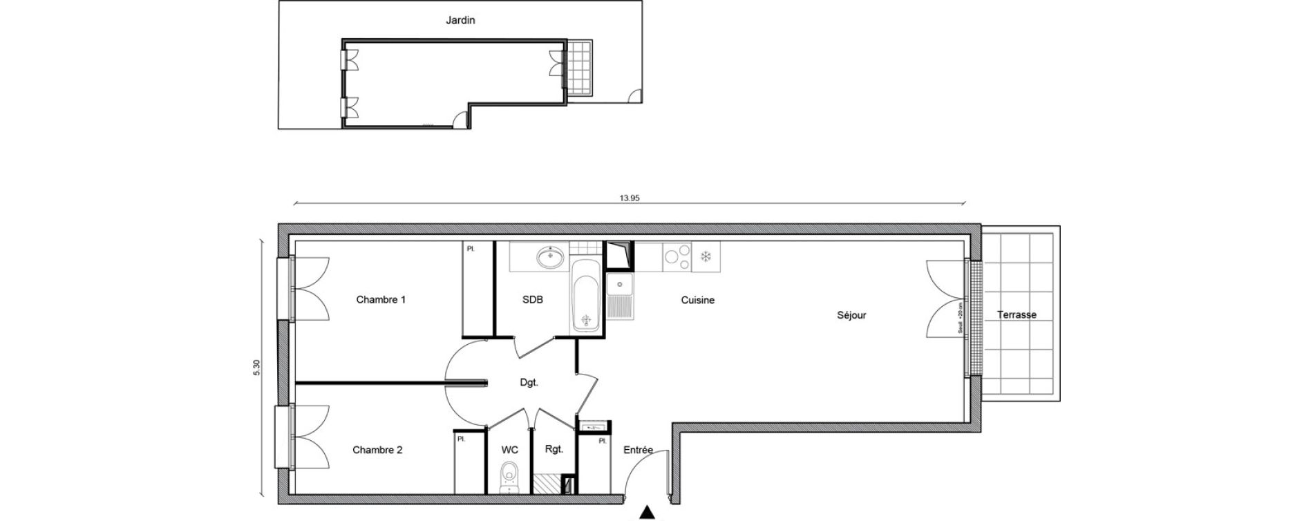 Appartement T3 de 63,04 m2 &agrave; Voisenon Centre