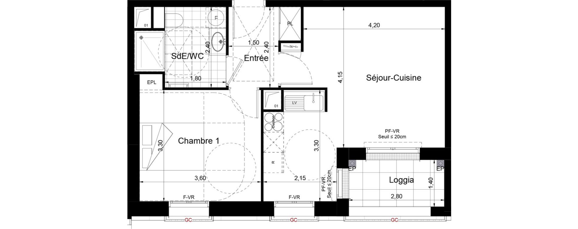 Appartement T2 de 45,00 m2 &agrave; Aubervilliers Centre