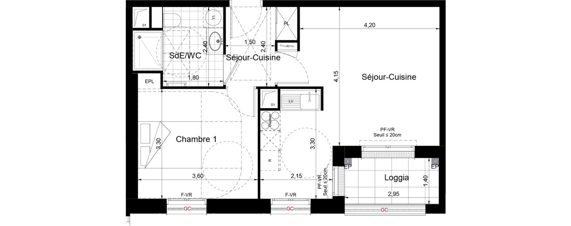 Appartement T2 de 45,00 m2 &agrave; Aubervilliers Centre