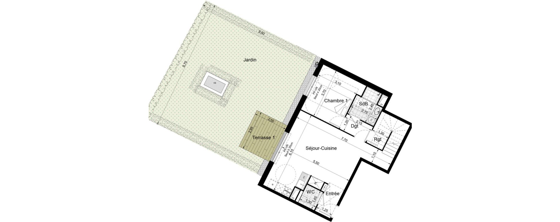 Duplex T4 de 93,70 m2 &agrave; Aubervilliers Centre