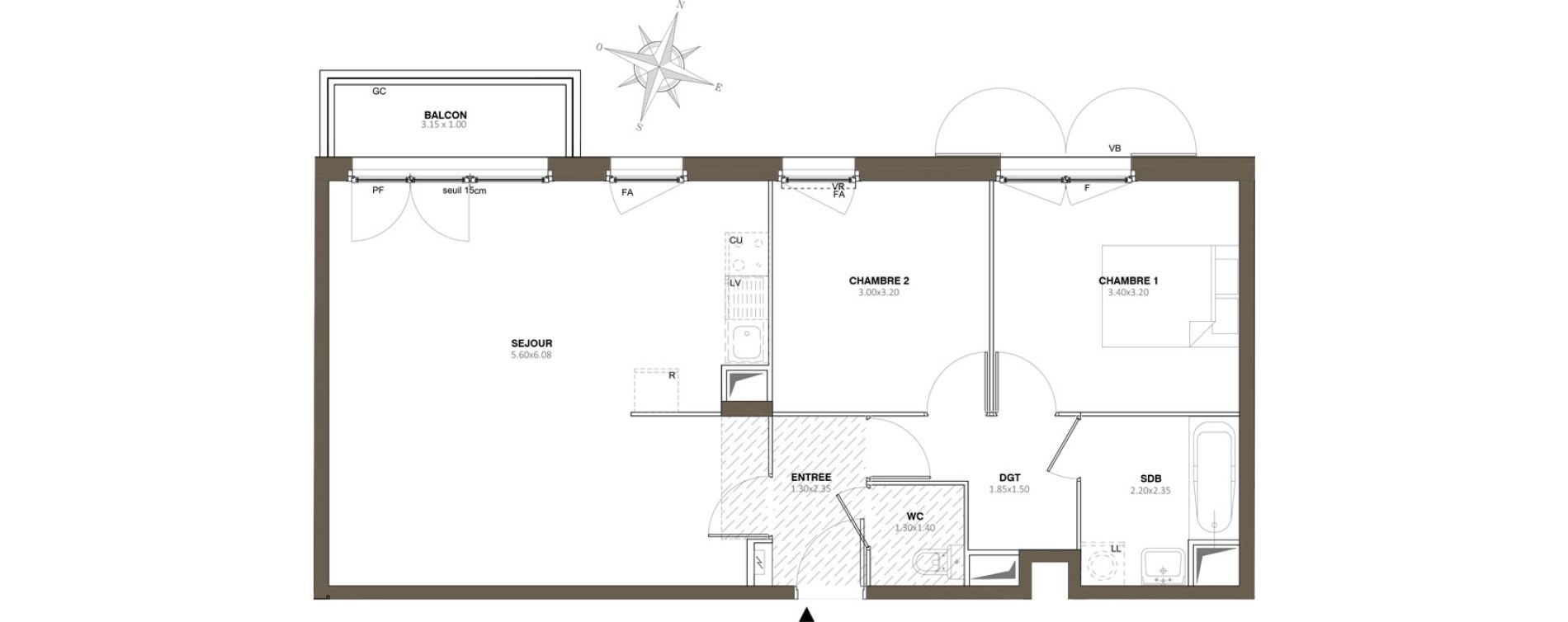 Appartement T3 de 67,46 m2 &agrave; Aubervilliers Centre