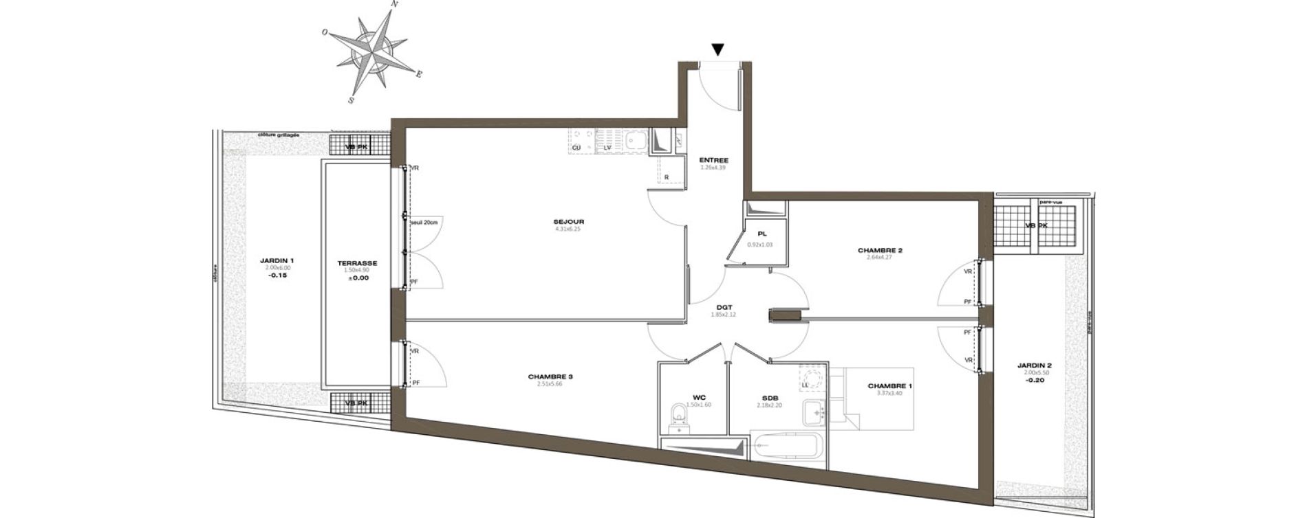 Appartement T4 de 83,53 m2 &agrave; Aubervilliers Centre