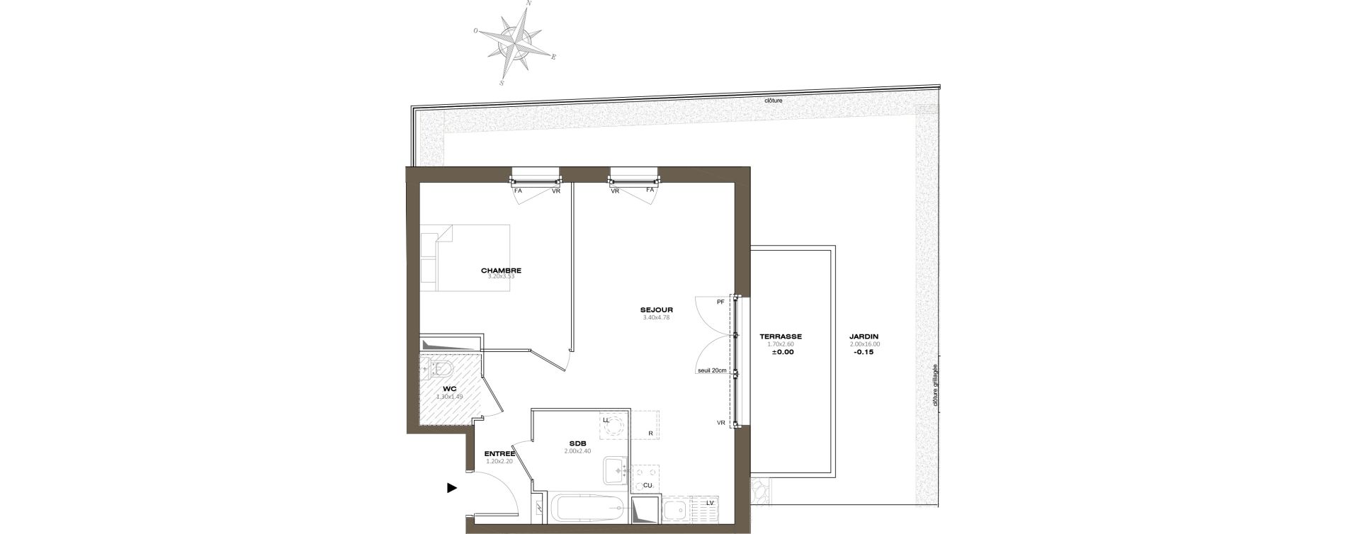 Appartement T2 de 43,74 m2 &agrave; Aubervilliers Centre