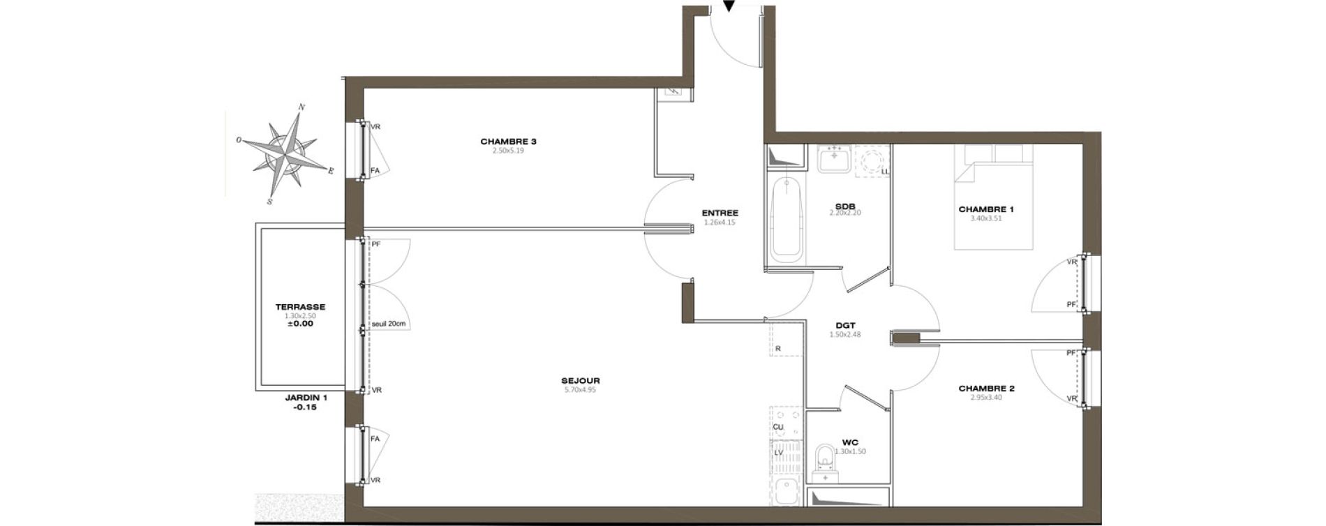 Appartement T4 de 89,49 m2 &agrave; Aubervilliers Centre