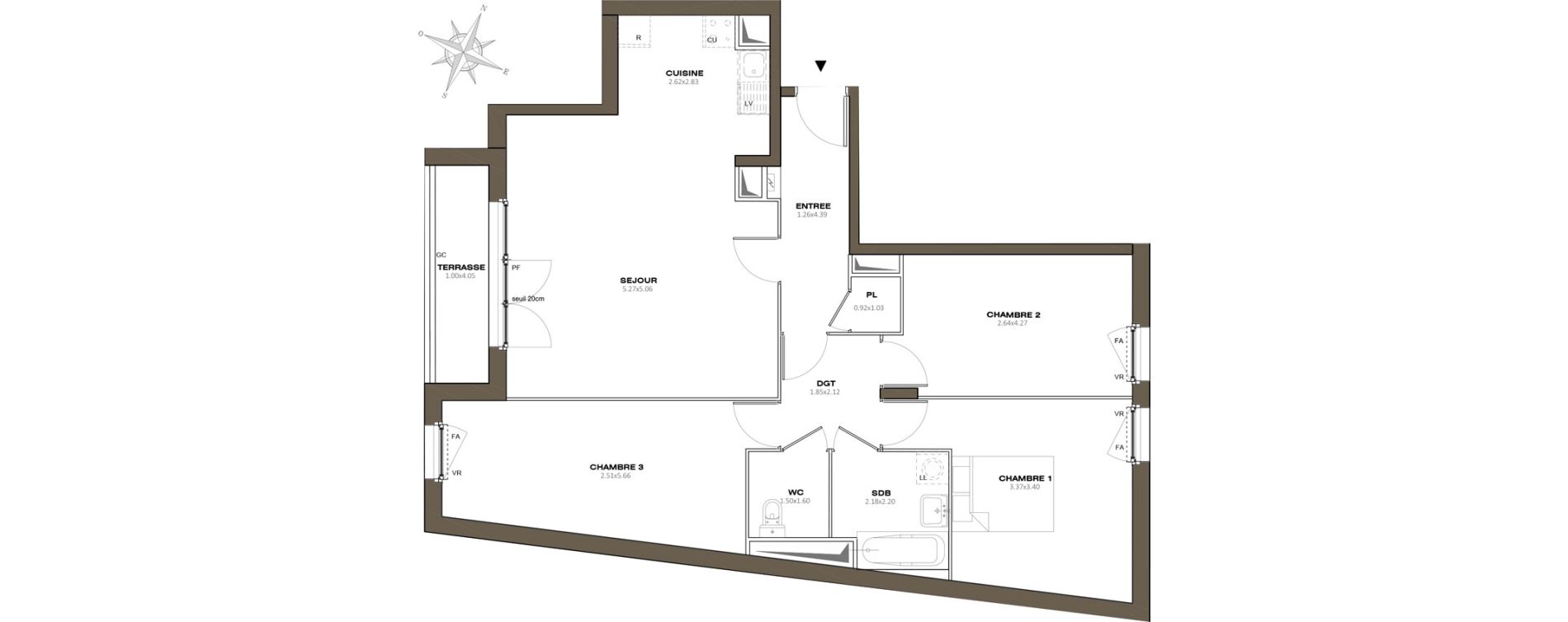 Appartement T4 de 87,72 m2 &agrave; Aubervilliers Centre