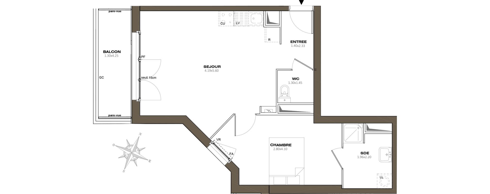 Appartement T2 de 45,50 m2 &agrave; Aubervilliers Centre