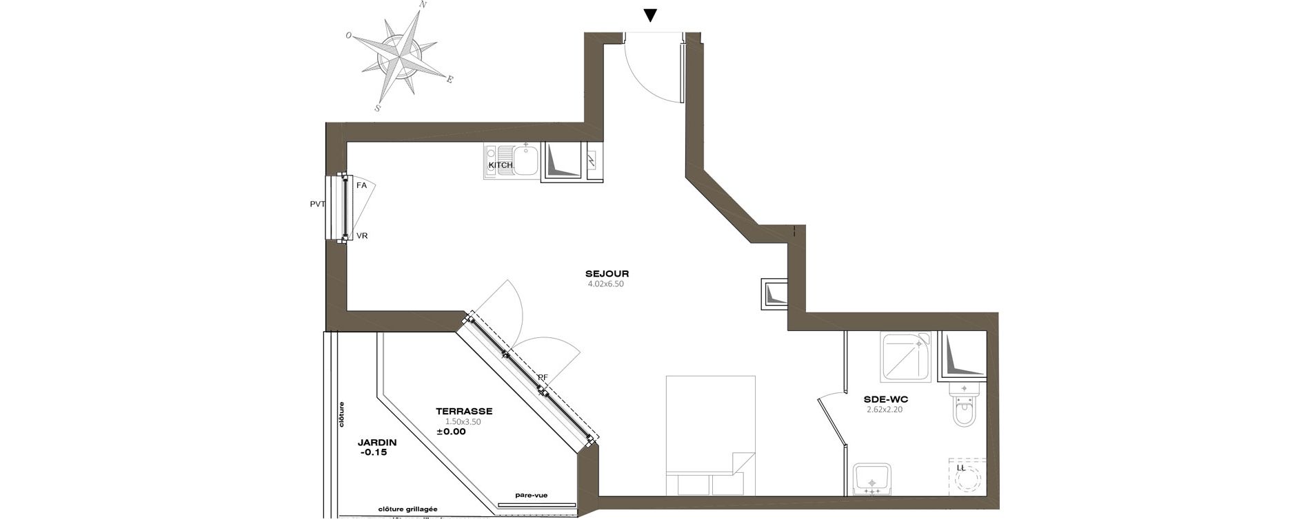 Appartement T1 de 36,06 m2 &agrave; Aubervilliers Centre