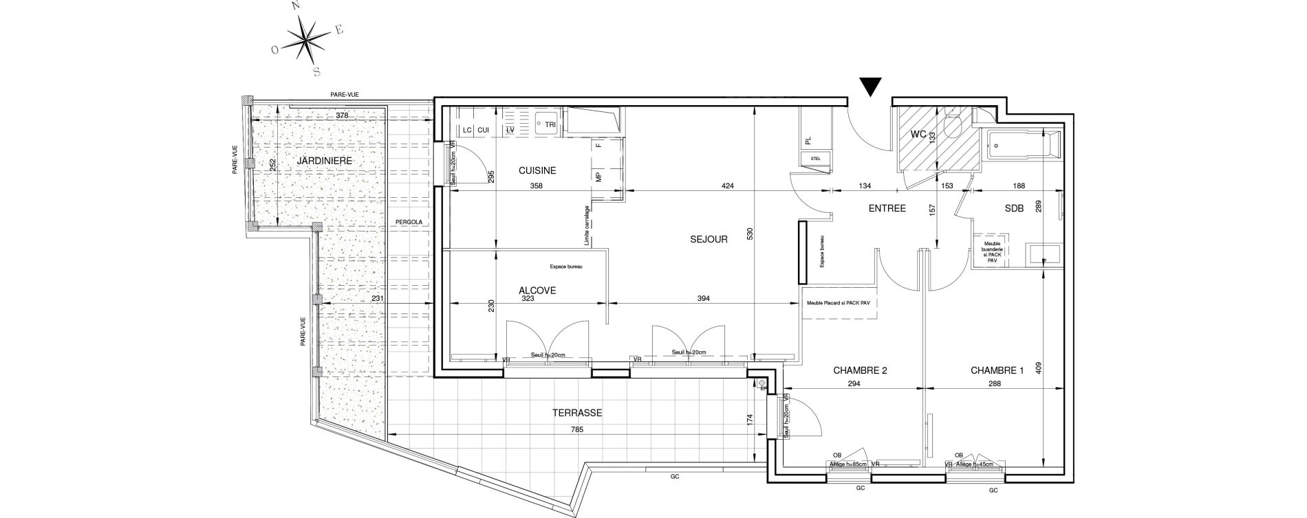 Appartement T3 de 76,52 m2 &agrave; Aubervilliers Long sentier