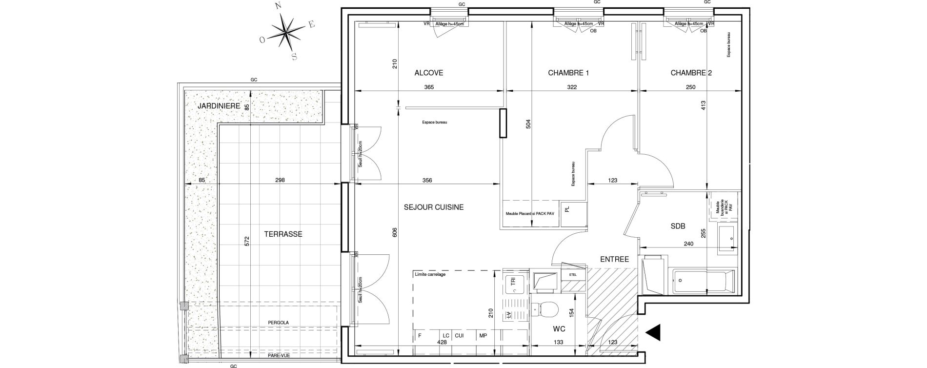 Appartement T3 de 70,77 m2 &agrave; Aubervilliers Long sentier