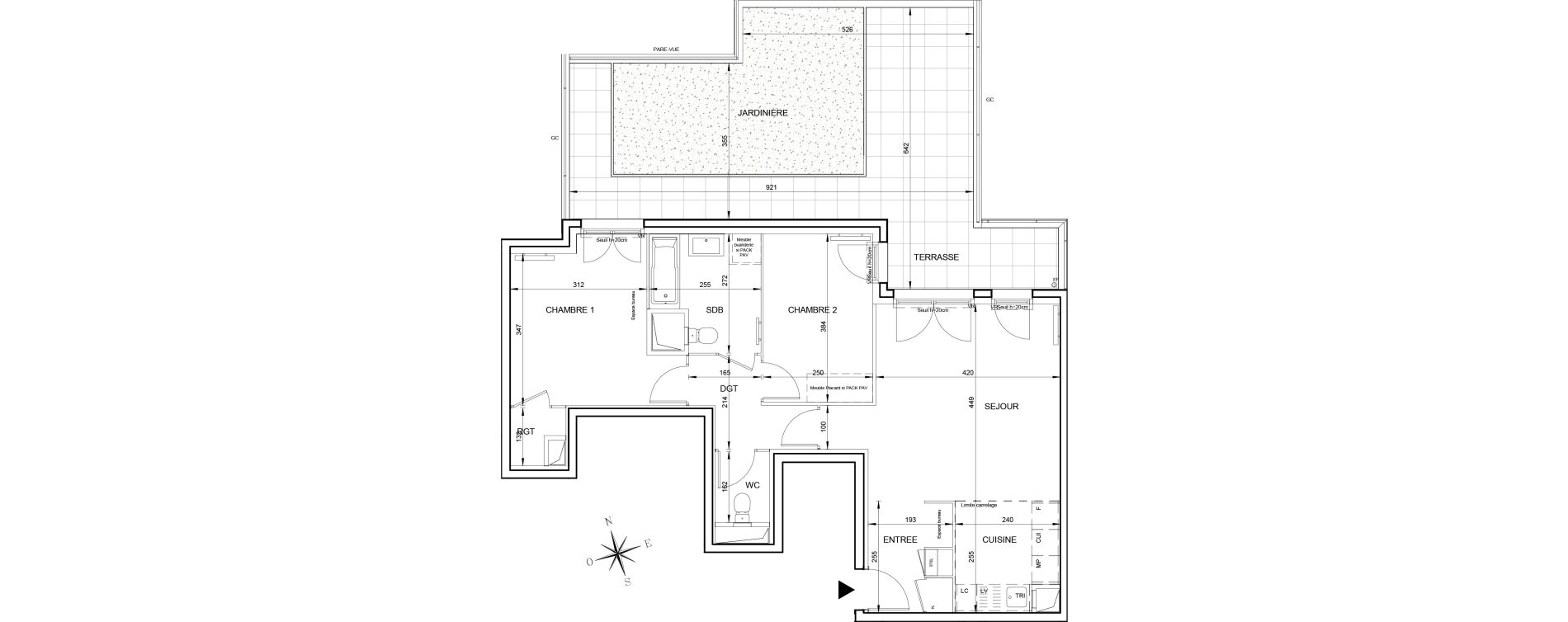 Appartement T3 de 66,25 m2 &agrave; Aubervilliers Long sentier