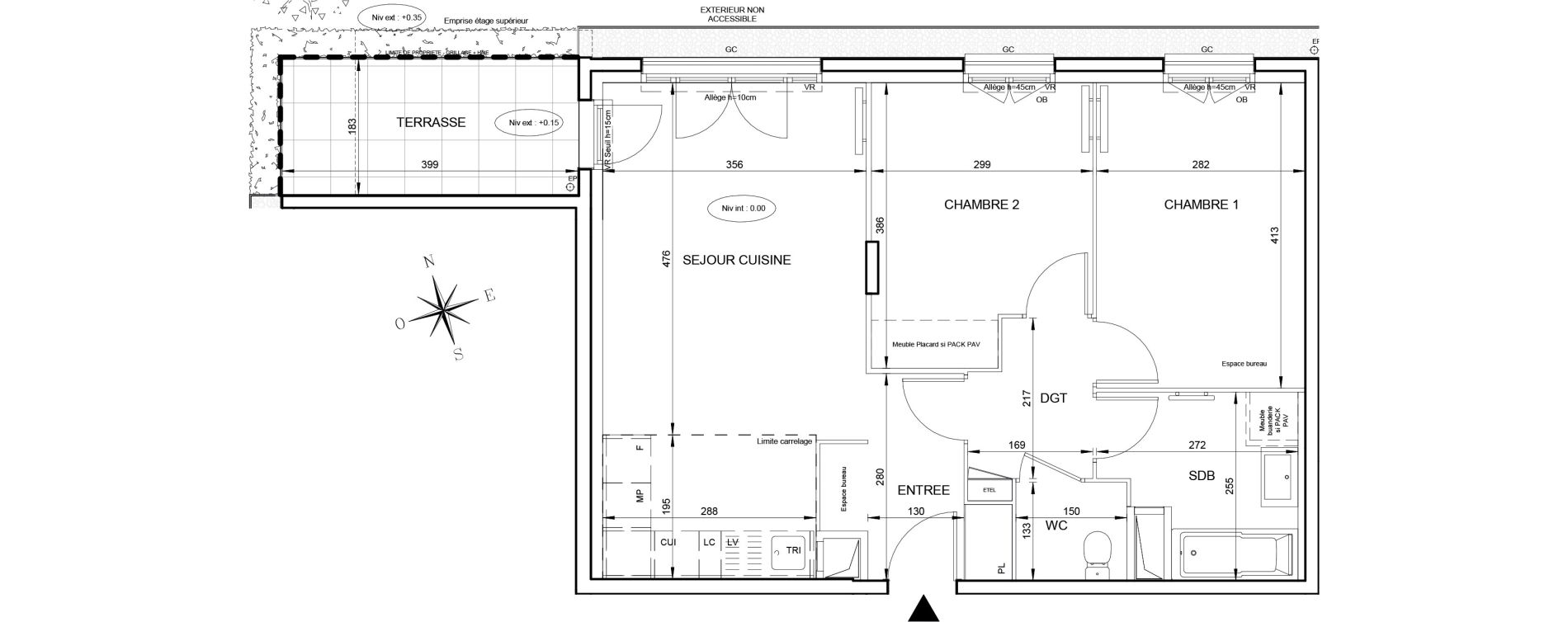 Appartement T3 de 60,98 m2 &agrave; Aubervilliers Long sentier