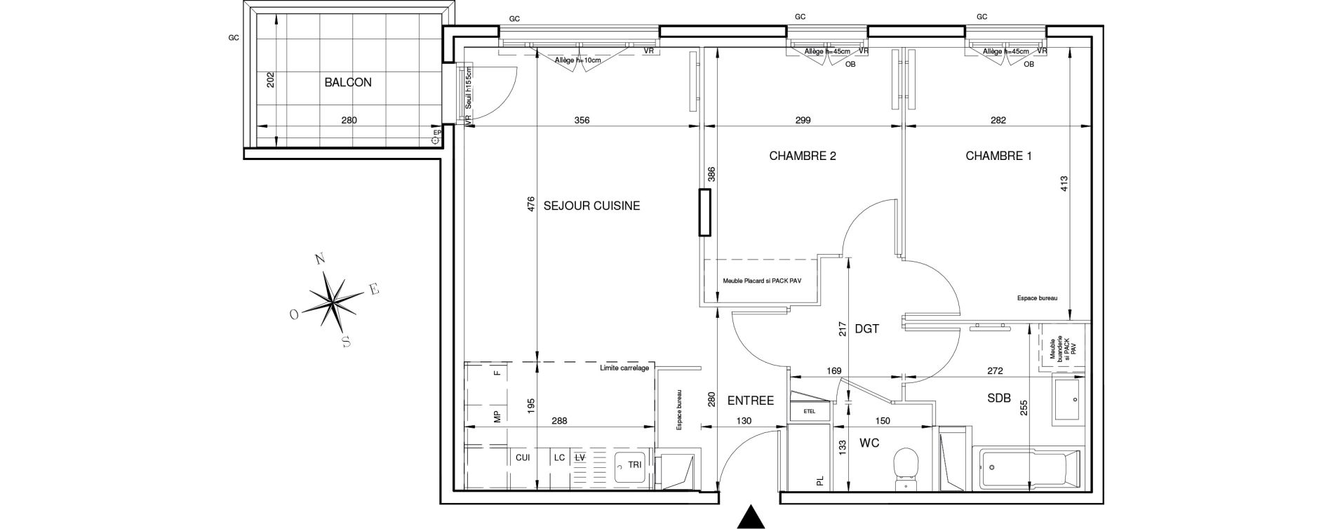 Appartement T3 de 60,98 m2 &agrave; Aubervilliers Long sentier