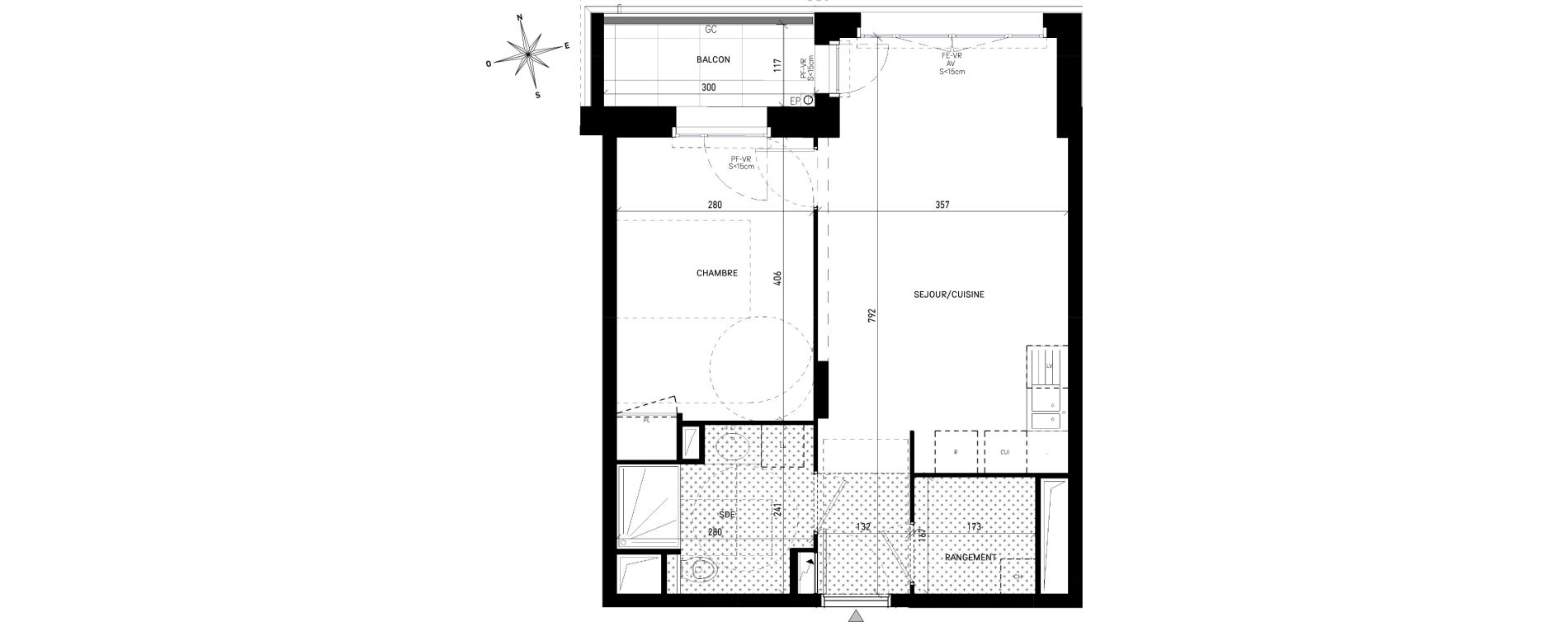 Appartement T2 de 43,72 m2 &agrave; Aubervilliers Victor hugo