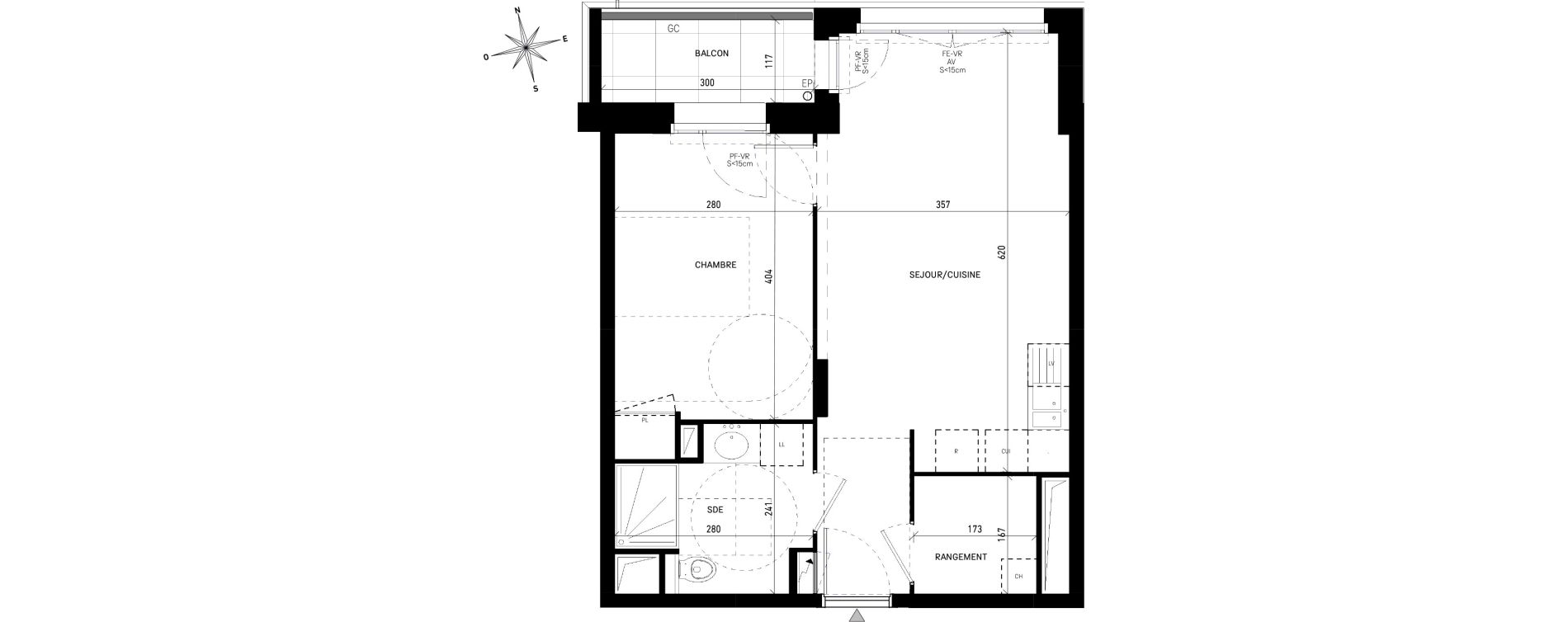 Appartement T2 de 43,69 m2 &agrave; Aubervilliers Victor hugo