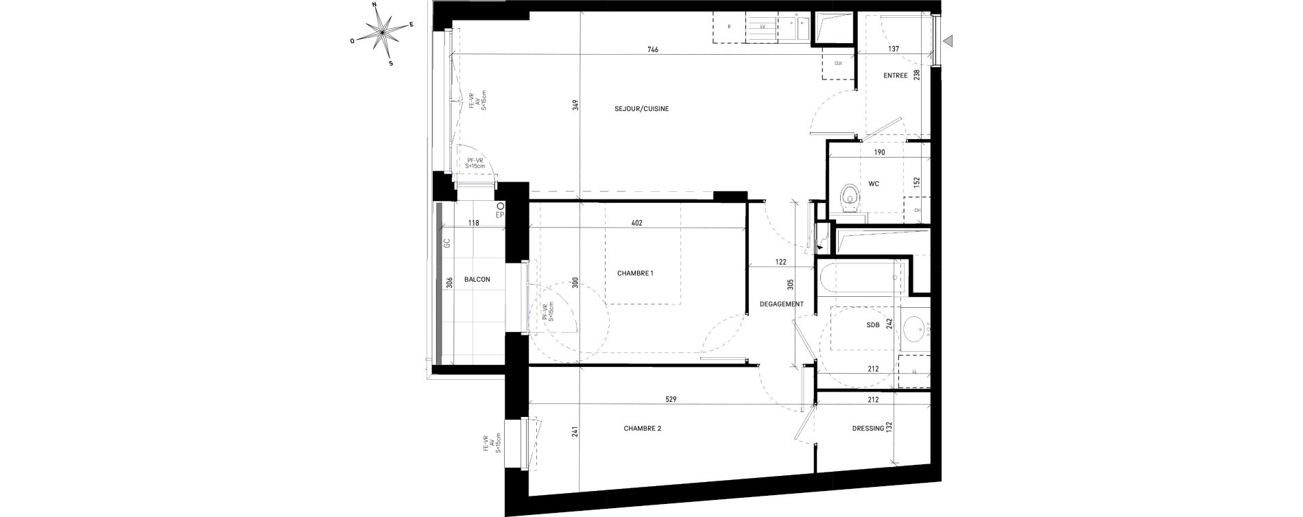 Appartement T3 de 65,50 m2 &agrave; Aubervilliers Victor hugo