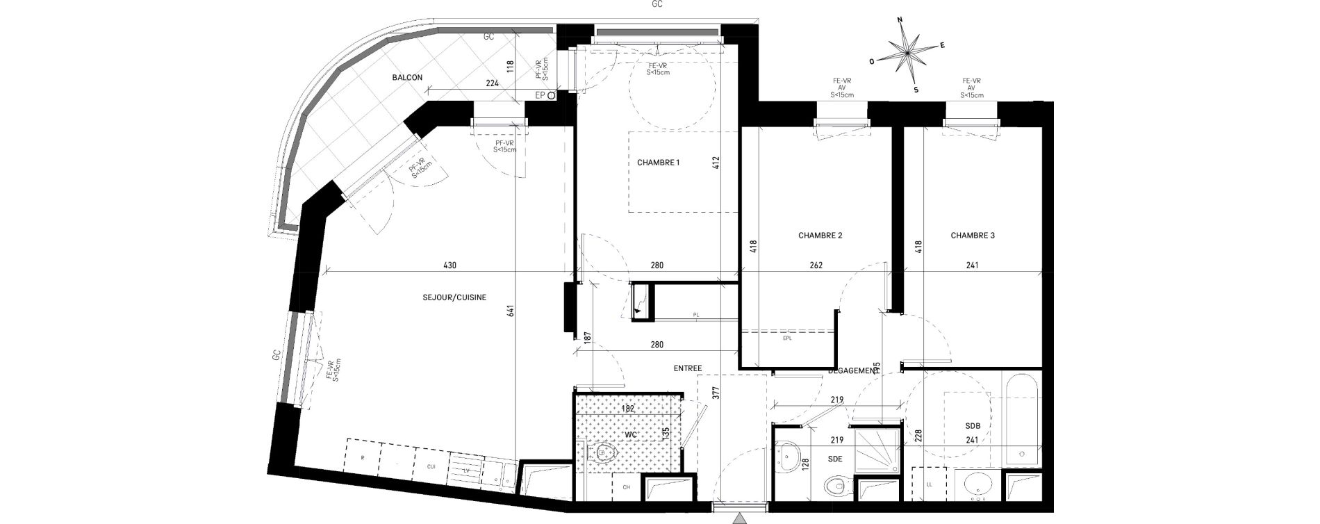 Appartement T4 de 78,98 m2 &agrave; Aubervilliers Victor hugo