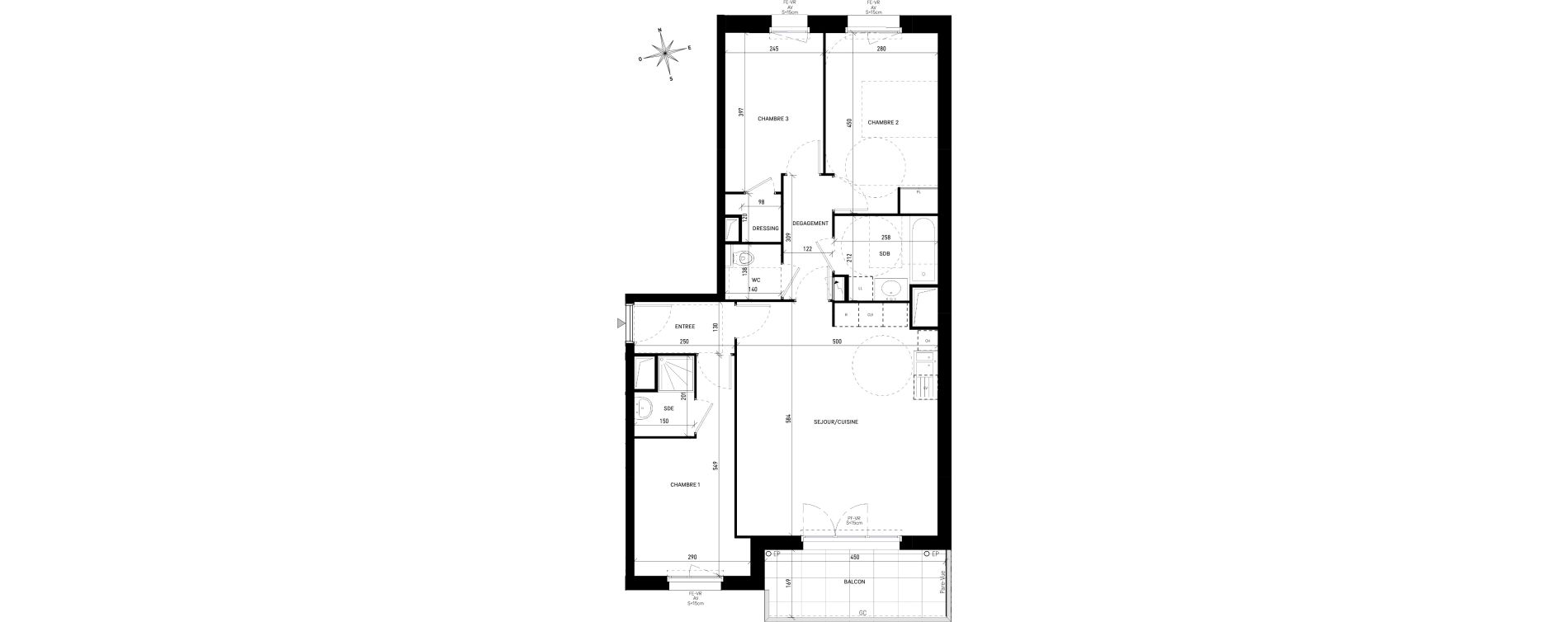 Appartement T4 de 78,84 m2 &agrave; Aubervilliers Victor hugo