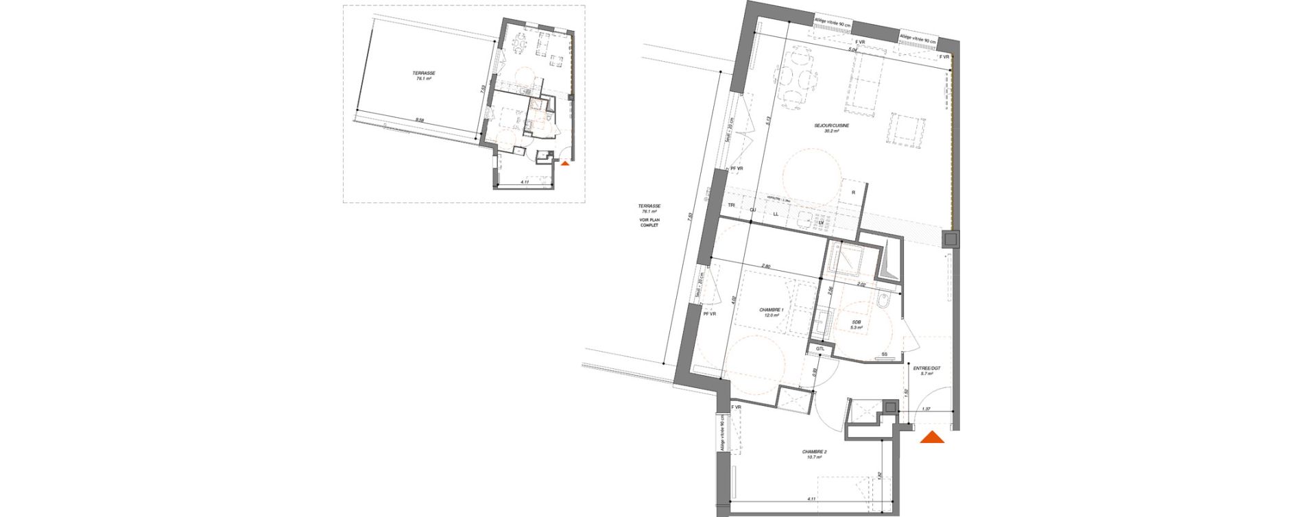 Appartement T3 de 63,60 m2 &agrave; Aubervilliers Fort d'aubervilliers