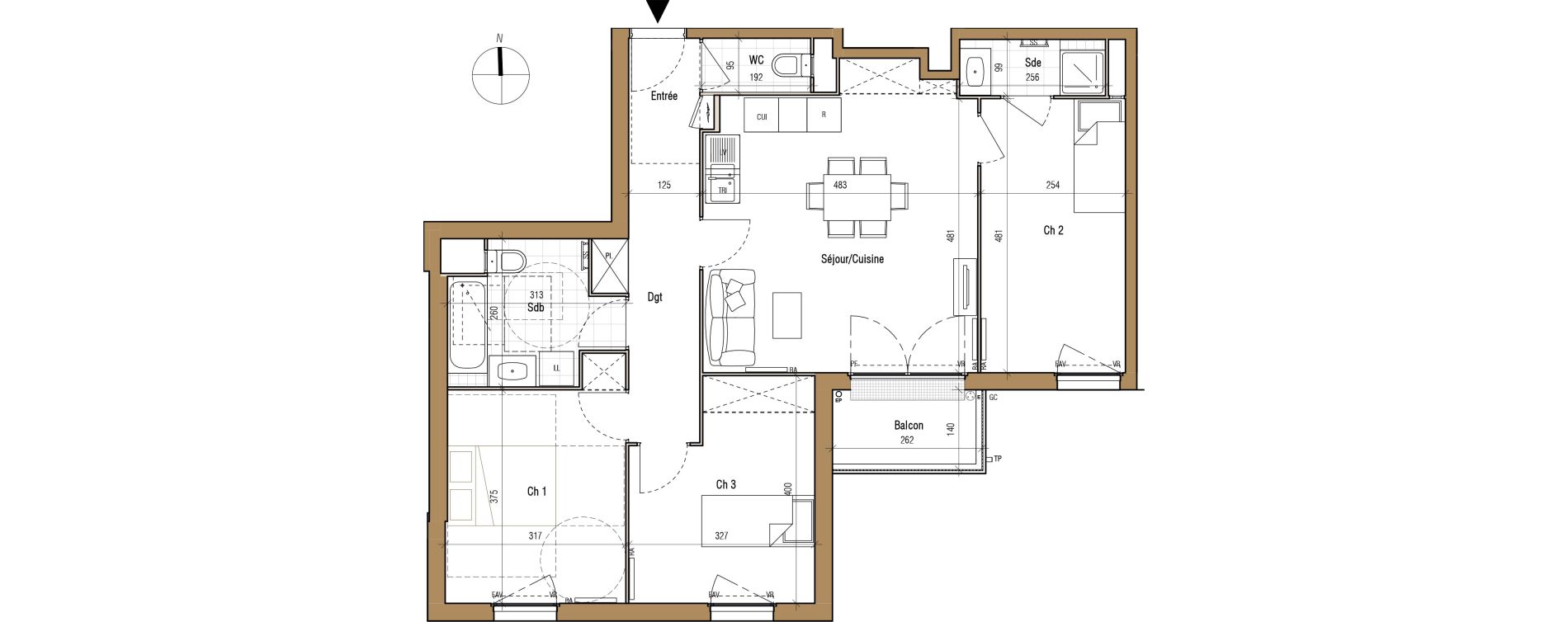 Appartement T4 de 80,75 m2 &agrave; Aubervilliers Landy