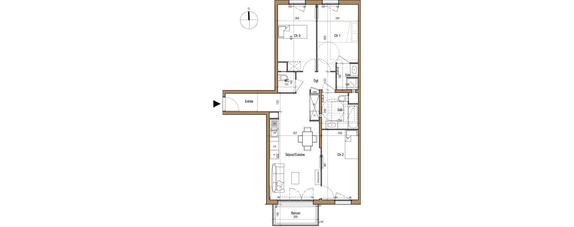 Appartement T4 de 77,82 m2 &agrave; Aubervilliers Landy