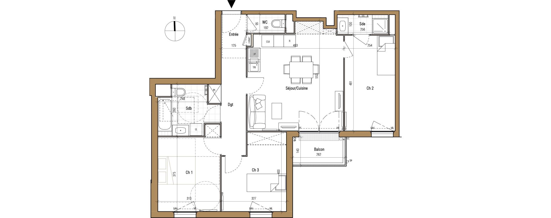 Appartement T4 de 80,76 m2 &agrave; Aubervilliers Landy