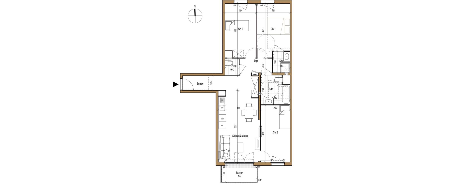 Appartement T4 de 77,85 m2 &agrave; Aubervilliers Landy