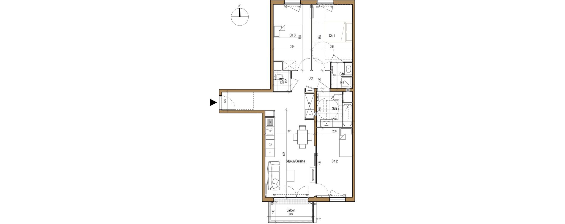 Appartement T4 de 77,83 m2 &agrave; Aubervilliers Landy