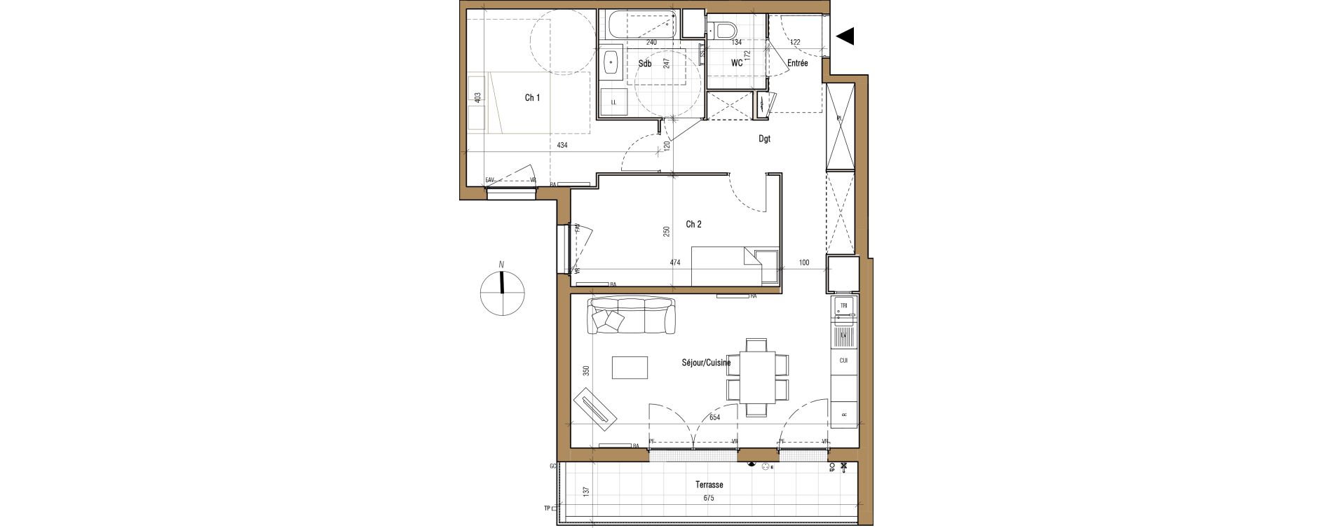Appartement T3 de 69,53 m2 &agrave; Aubervilliers Landy