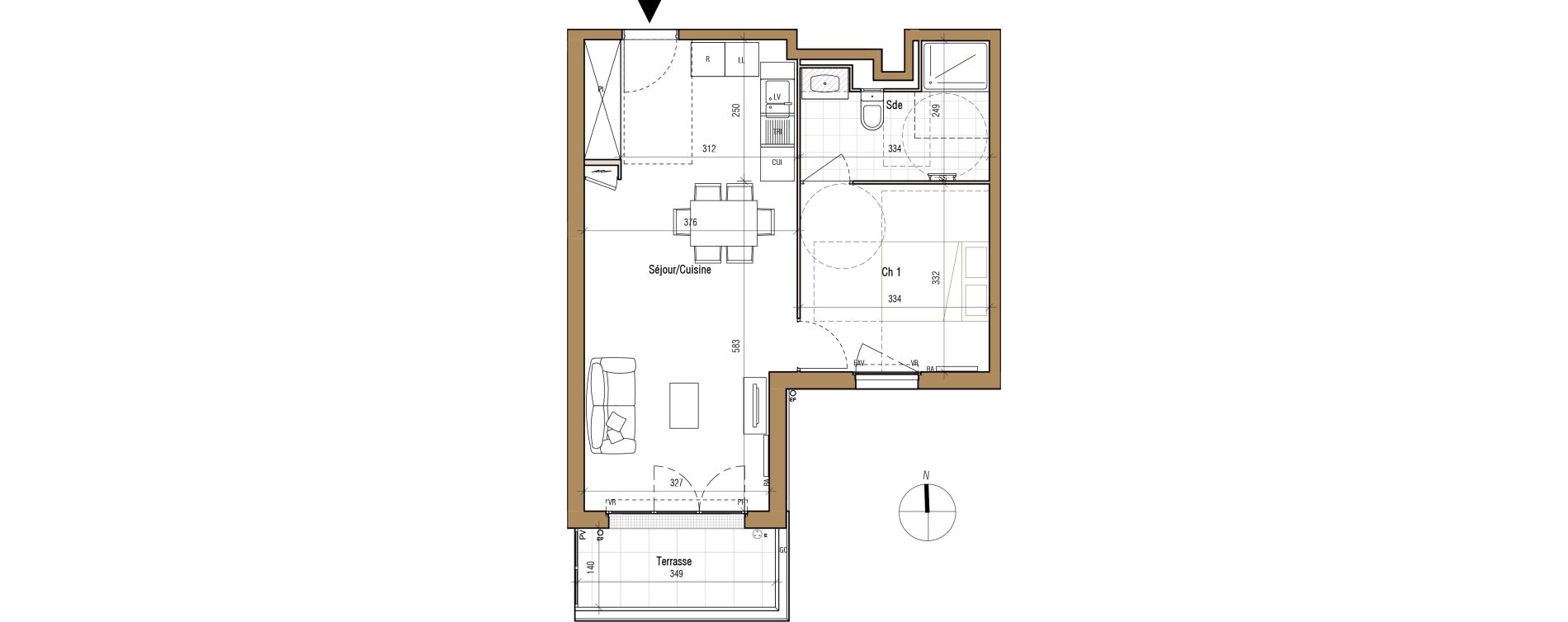 Appartement T2 de 47,72 m2 &agrave; Aubervilliers Landy