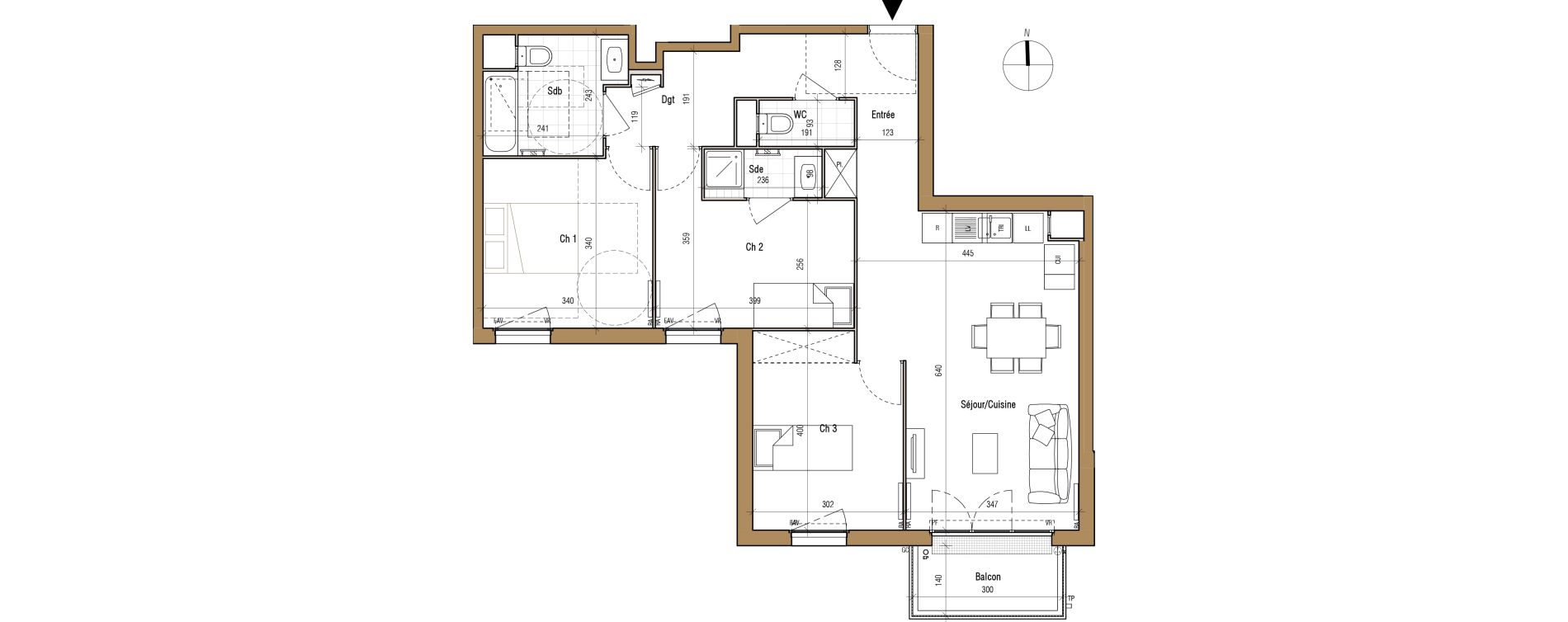 Appartement T4 de 81,36 m2 &agrave; Aubervilliers Landy