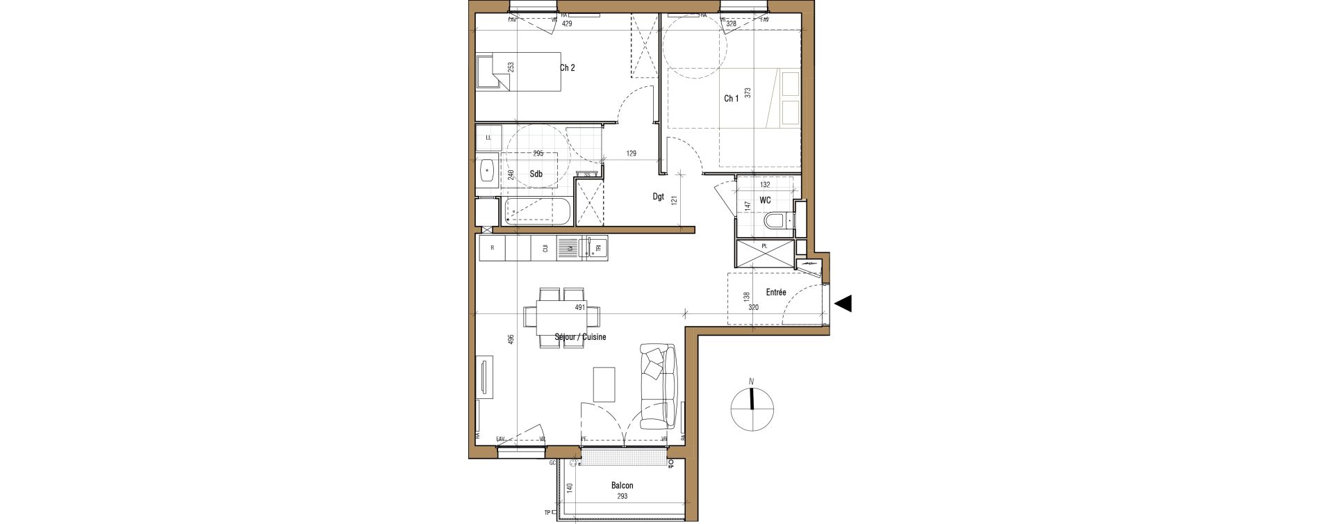 Appartement T3 de 67,65 m2 &agrave; Aubervilliers Landy